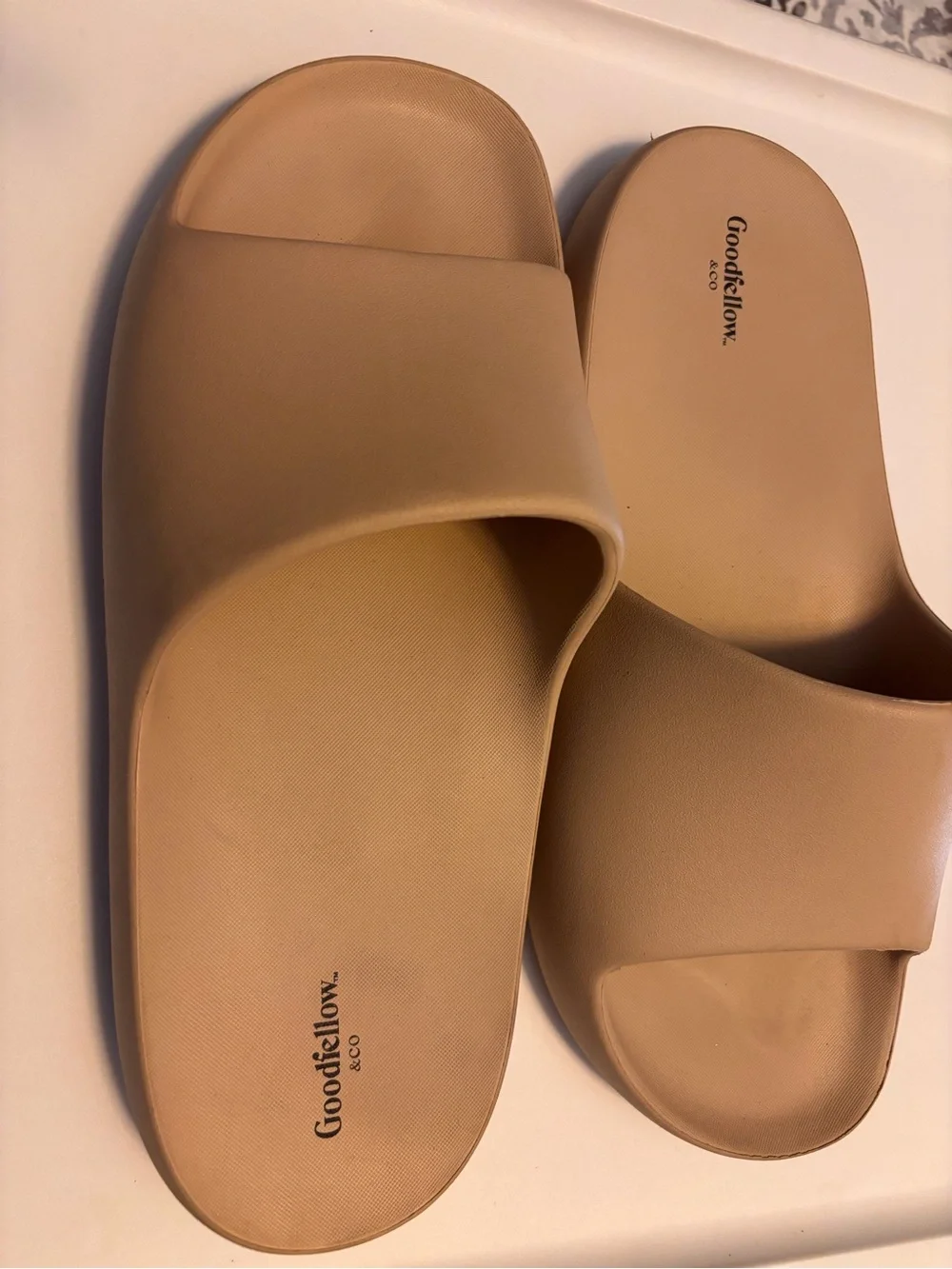 Goodfellow & Co Tan Minimalist Slide Sandals